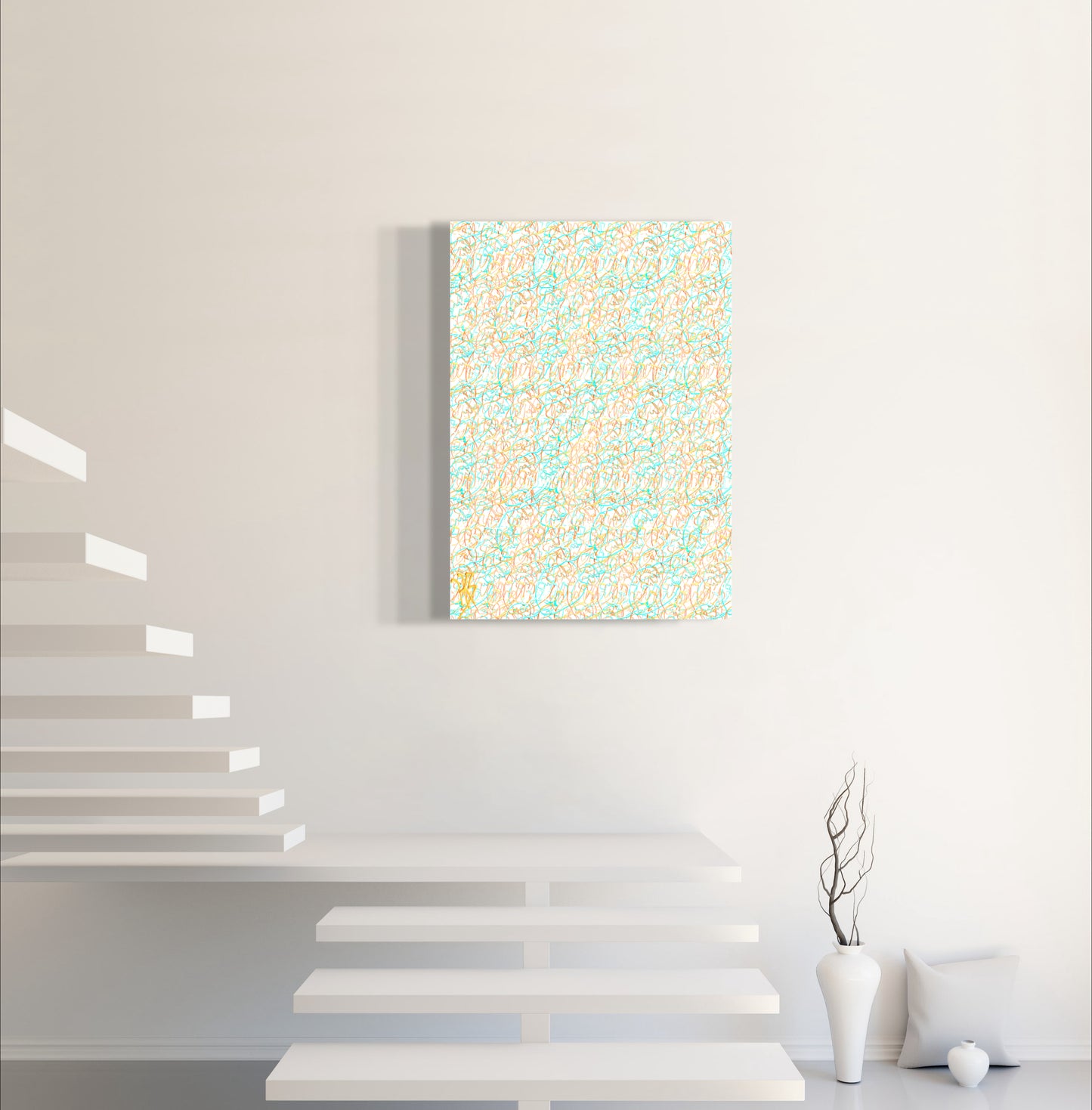 Interlocked Series: Sacral Intensity - Only One, Limited Edition Art A1 Stretched Cotton Canvas Print