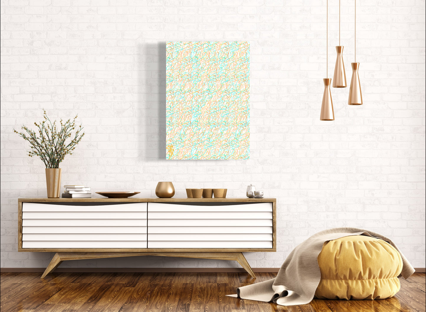Interlocked Series: Sacral Intensity - Only One, Limited Edition Art A1 Stretched Cotton Canvas Print