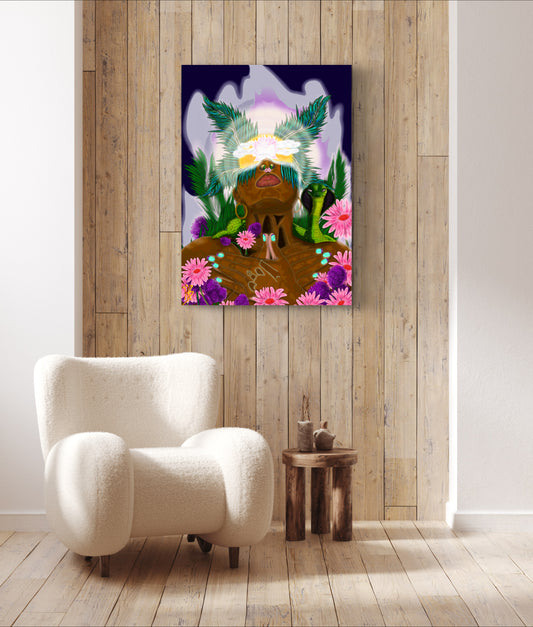 Goddess Rise - Before The Dawn - Only One, Special Limited Edition Art A1 Stretched Cotton Canvas Print