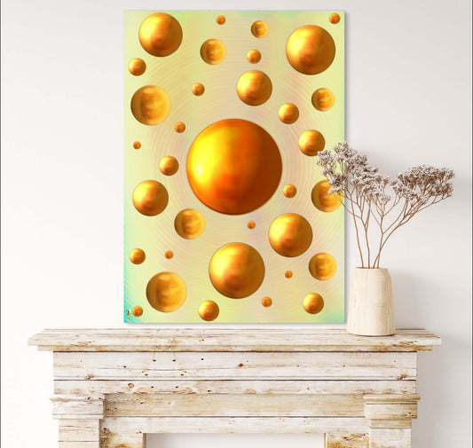 Serenity Spheres - Rose Gold Limited Edition Art Print In Sizes A3-A1