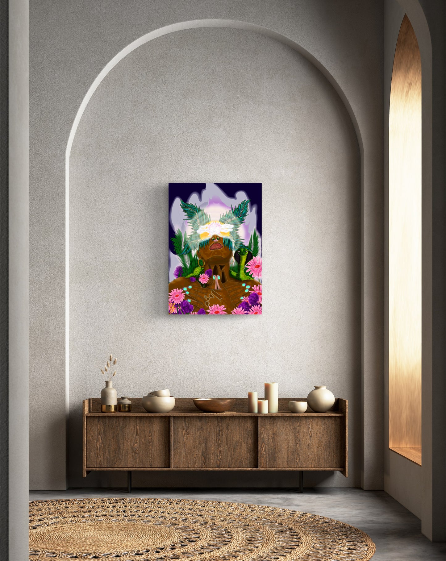 Goddess Rise - Before The Dawn - Only One, Special Limited Edition Art A1 Stretched Cotton Canvas Print