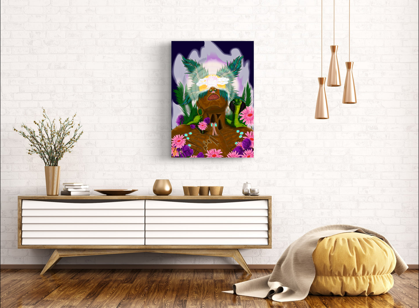 Goddess Rise - Before The Dawn - Only One, Special Limited Edition Art A1 Stretched Cotton Canvas Print