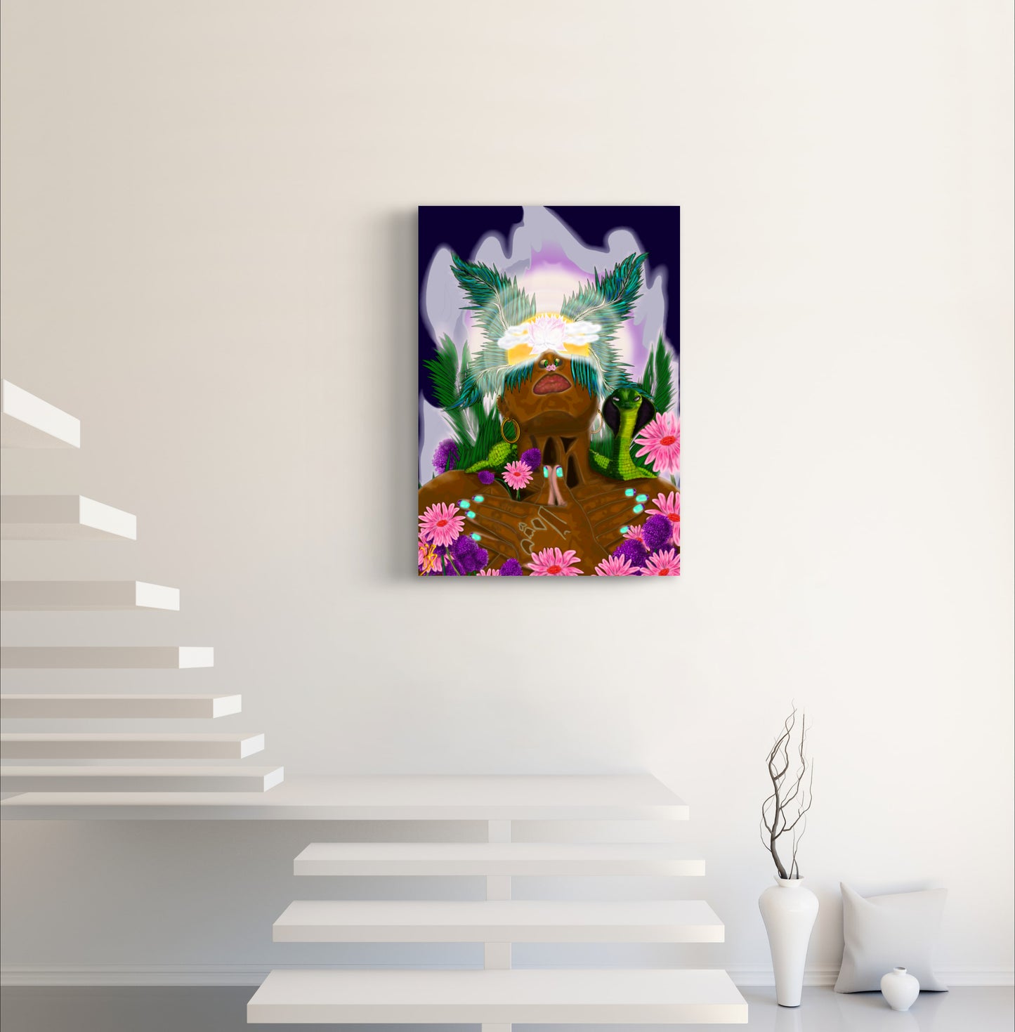 Goddess Rise - Before The Dawn - Only One, Special Limited Edition Art A1 Stretched Cotton Canvas Print