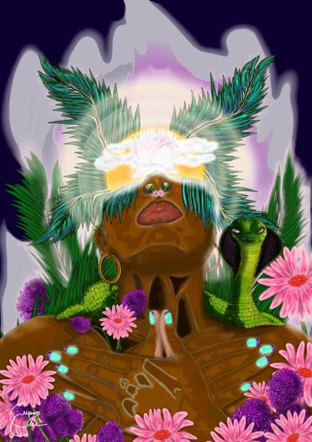 Goddess Rise - Before The Dawn - Only One, Special Limited Edition Art A1 Stretched Cotton Canvas Print